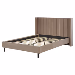 Bed Velvet VILLETTE 160 x 200 cm (EU King Size) Taupe - Additional view 5