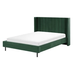 Bed Velvet VILLETTE 140 x 200 cm (EU Double) Dark Green