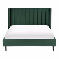 Bed Velvet VILLETTE 140 x 200 cm (EU Double) Dark Green