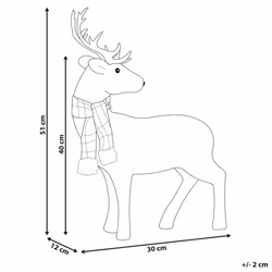 Decorative Figurine Reindeer 51 cm White MUSTOLA