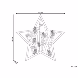 Decorative Figurine Christmas Star LED Dark Wood DOKKA