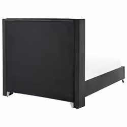 Bed Velvet LUBBON 140 x 200 cm (EU Double) Black