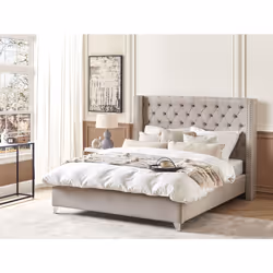 Bed Velvet LUBBON 180 x 200 cm (EU Super King) Light Grey - Additional view 4