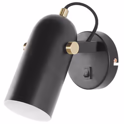 Set of 2 Spotlight Lamps TYRIA Adjustable Metal Black