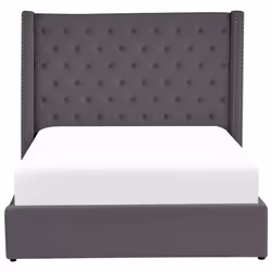 Ottoman Bed Velvet LUBBON 140 x 200 cm (EU Double) Grey