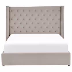 Ottoman Bed Velvet LUBBON 180 x 200 cm (EU Super King) Light Grey - Additional view 4