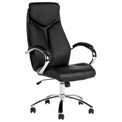Office Chair Swivel FORMULA Faux Leather Black