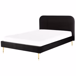 Bed Velvet FLAYAT 140 x 200 cm (EU Double) Black