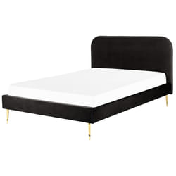 Bed Velvet FLAYAT 140 x 200 cm (EU Double) Black