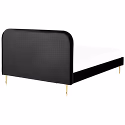 Bed Velvet FLAYAT 140 x 200 cm (EU Double) Black - Additional view 4