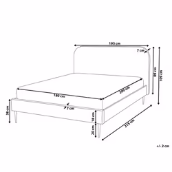 Velvet EU Super King Size Bed Black FLAYAT