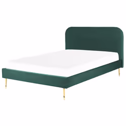 Bed Velvet FLAYAT 140 x 200 cm (EU Double) Emerald Green