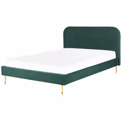 Bed Velvet FLAYAT 160 x 200 cm (EU King Size) Emerald Green