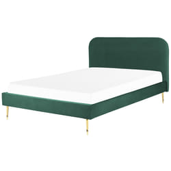 Bed Velvet FLAYAT 160 x 200 cm (EU King Size) Emerald Green