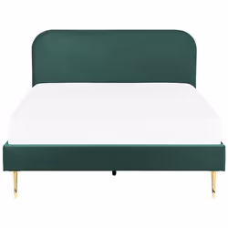 Bed Velvet FLAYAT 160 x 200 cm (EU King Size) Emerald Green