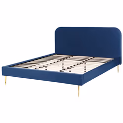 Bed Velvet FLAYAT 180 x 200 cm (EU Super King) Navy Blue - Additional view 4