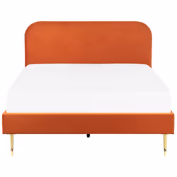 Bed Velvet FLAYAT 140 x 200 cm (EU Double) Orange