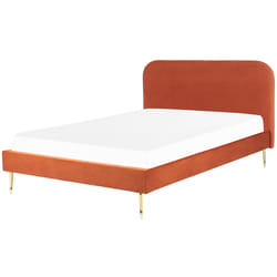 Bed Velvet FLAYAT 160 x 200 cm (EU King Size) Orange