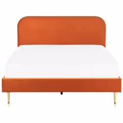 Bed Velvet FLAYAT 160 x 200 cm (EU King Size) Orange