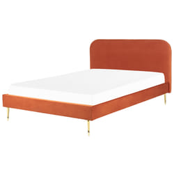 Bed Velvet FLAYAT 180 x 200 cm (EU Super King) Orange