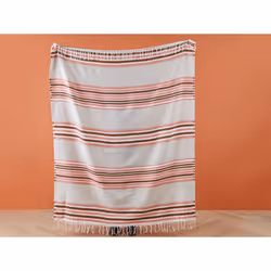 Blanket 130 x 170 cm Pink and Beige MAGAR