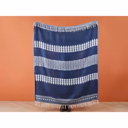 Blanket 130 x 170 cm Blue TARLAY