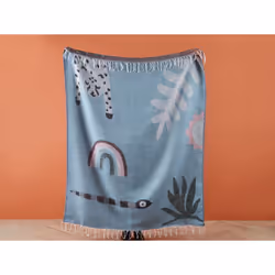 Blanket 130 x 170 cm Blue LIMGHA