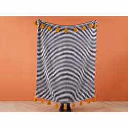 Blanket 130 x 170 cm Black and White SUNWAL