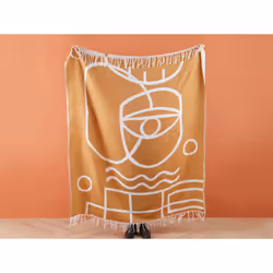 Blanket 130 x 170 cm Orange PALHI