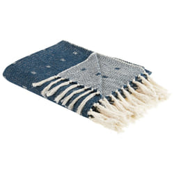 Blanket 130 x 170 cm Dark Blue TAARI
