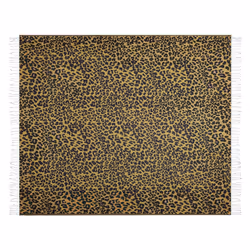 Blanket Leopard Pattern 130 x 170 cm Brown and Black JAMUNE