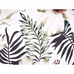 Velvet Cushion Leaf Pattern 45 x 45 cm White and Green OKRA - Additional view 4