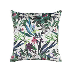Velvet Cushion Leaf Pattern 45 x 45 cm Green GASTERIA