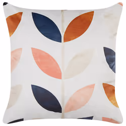Set of 2 Decorative Cushions QUINOA Velvet 45 x 45 cm Multicolour Plant Pattern