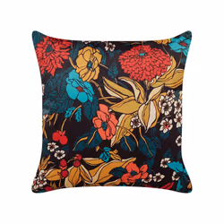 Set of 2 Velvet Cushions Floral Pattern 45 x 45 cm Multicolour PROTEA