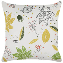 Throw Cushion MULLEIN Velvet 45 x 45 cm Multicolour Plant Pattern
