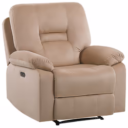 Electric Recliner Chair BERGEN LED Velvet Sand Beige