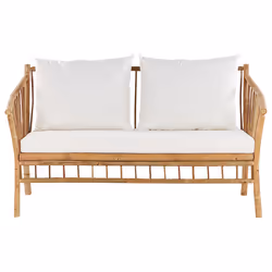 Garden Lounge Set with Table 4 Seater MAGGIORE Bamboo Wood Light Brown - Additional view 5