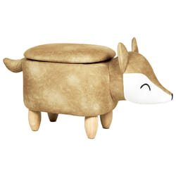 Storage Animal Stool FOX Velvet Orange