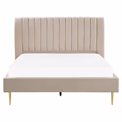 Bed Velvet MARVILLE 180 x 200 cm (EU Super King) Sand Beige - Additional view 4