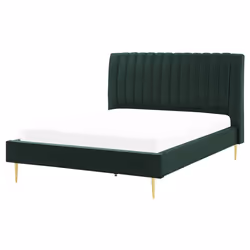 Bed Velvet MARVILLE 160 x 200 cm (EU King Size) Emerald Green