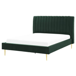 Bed Velvet MARVILLE 160 x 200 cm (EU King Size) Emerald Green