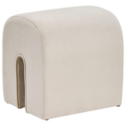 Pouffe MODOC Velvet Beige 35 cm 42 cm 42 cm