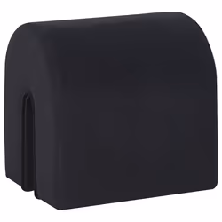 Velvet Curved Pouffe Black MODOC