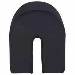 Velvet Curved Pouffe Black MODOC