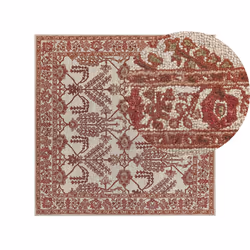 Wool Area Rug 200 x 200 cm Orange and Beige ADILCEVAZ