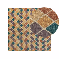 Wool Area Rug 200 x 200 cm Multicolour KESKIN