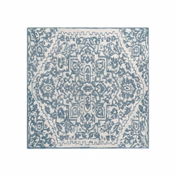 Wool Area Rug 200 x 200 cm White and Blue AHMETLI