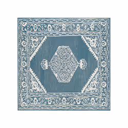 Wool Area Rug 200 x 200 cm White and Blue GEVAS