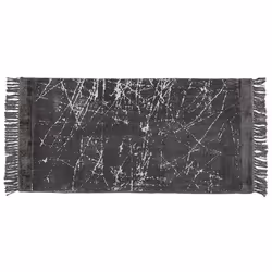 Viscose Area Rug 80 x 150 cm Dark Grey HANLI